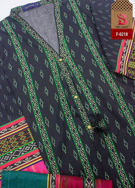 BIN SAEED 3 Pcs Stitched Printed Lawn - Image 3